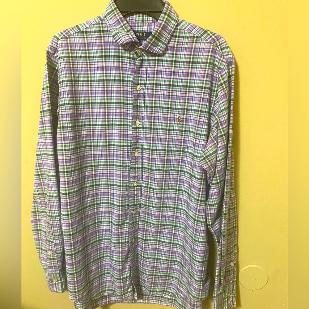 Ralph Lauren Polo size large color purple,green